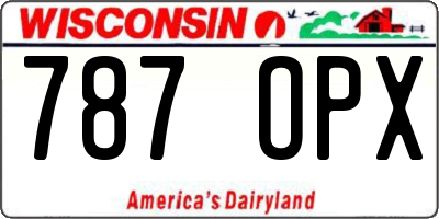 WI license plate 787OPX