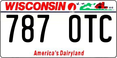 WI license plate 787OTC