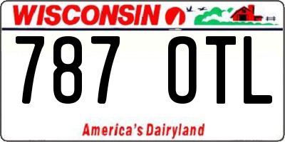 WI license plate 787OTL