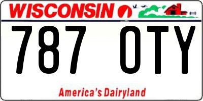 WI license plate 787OTY