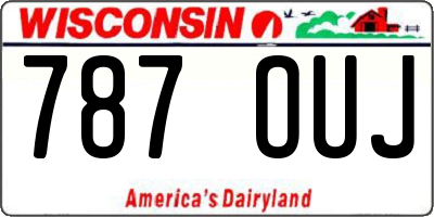 WI license plate 787OUJ