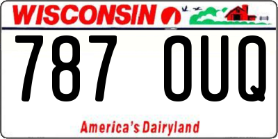 WI license plate 787OUQ