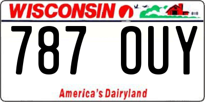 WI license plate 787OUY