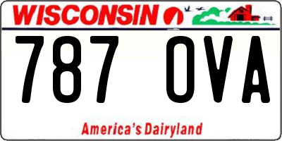 WI license plate 787OVA