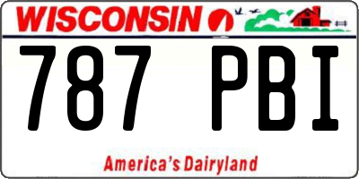 WI license plate 787PBI