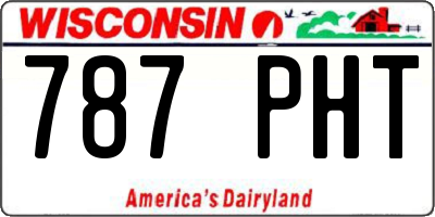 WI license plate 787PHT