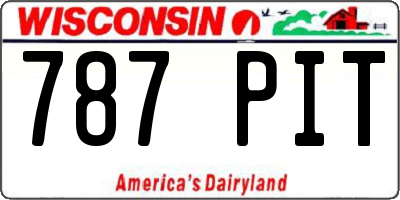WI license plate 787PIT