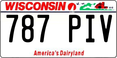 WI license plate 787PIV