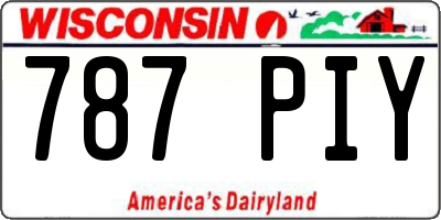 WI license plate 787PIY