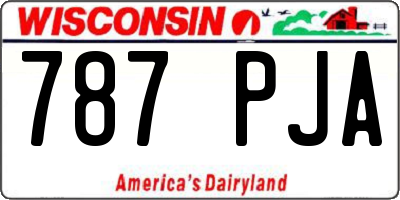 WI license plate 787PJA