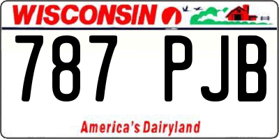 WI license plate 787PJB