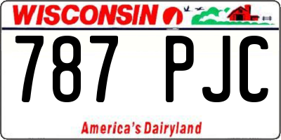 WI license plate 787PJC