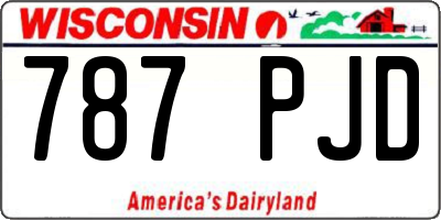 WI license plate 787PJD