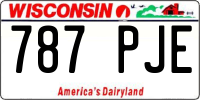 WI license plate 787PJE