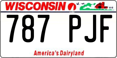 WI license plate 787PJF