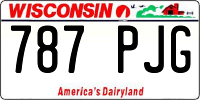 WI license plate 787PJG