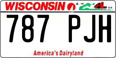WI license plate 787PJH