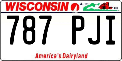 WI license plate 787PJI