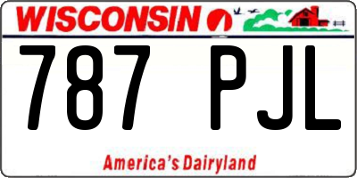 WI license plate 787PJL