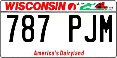 WI license plate 787PJM