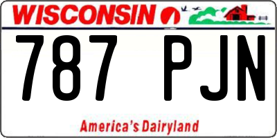 WI license plate 787PJN