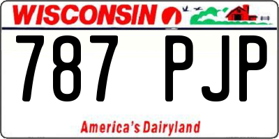 WI license plate 787PJP