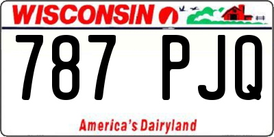 WI license plate 787PJQ