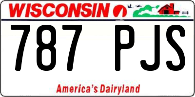 WI license plate 787PJS