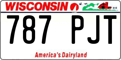WI license plate 787PJT