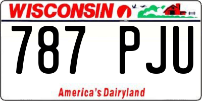 WI license plate 787PJU