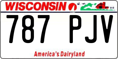 WI license plate 787PJV