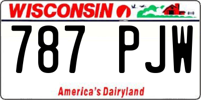 WI license plate 787PJW