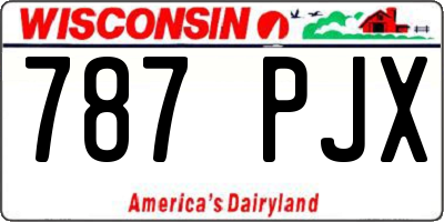 WI license plate 787PJX