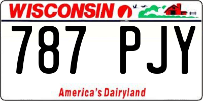 WI license plate 787PJY