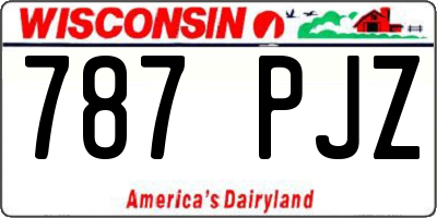 WI license plate 787PJZ