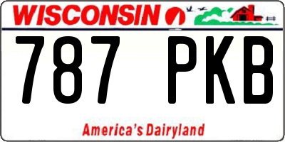 WI license plate 787PKB