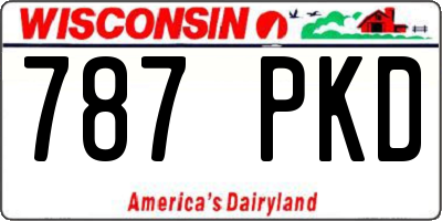 WI license plate 787PKD