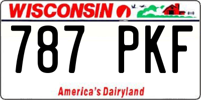 WI license plate 787PKF
