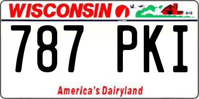 WI license plate 787PKI