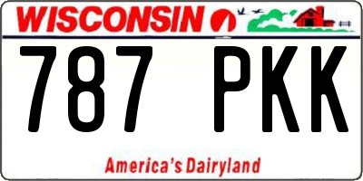 WI license plate 787PKK