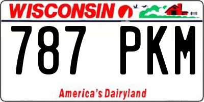 WI license plate 787PKM
