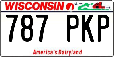WI license plate 787PKP