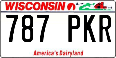 WI license plate 787PKR