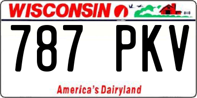 WI license plate 787PKV