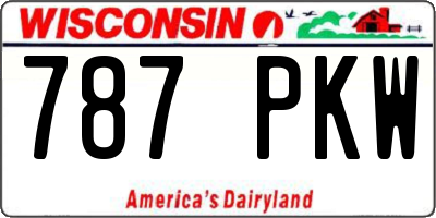 WI license plate 787PKW