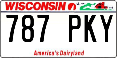WI license plate 787PKY