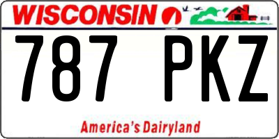 WI license plate 787PKZ