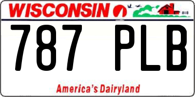 WI license plate 787PLB