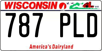 WI license plate 787PLD