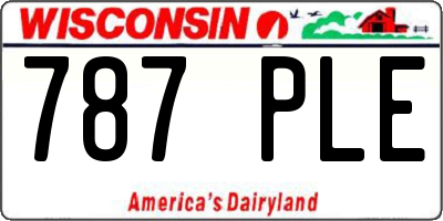 WI license plate 787PLE